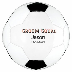Groom Squad groomsman bachelorette party add name  Soccer Ball