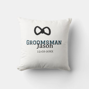 Groom Squad groomsman bachelorette party add name  Throw Pillow