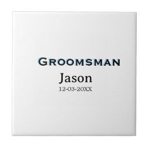 Groom Squad groomsman bachelorette party add name  Tile