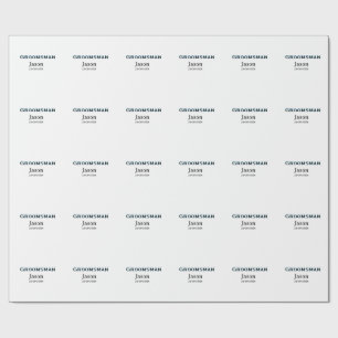 Groom Squad groomsman bachelorette party add name  Wrapping Paper