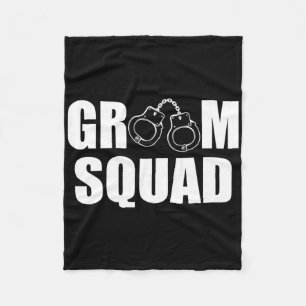 Groom Squad Groomsmen Ring Wedding Bachelor Party  Fleece Blanket