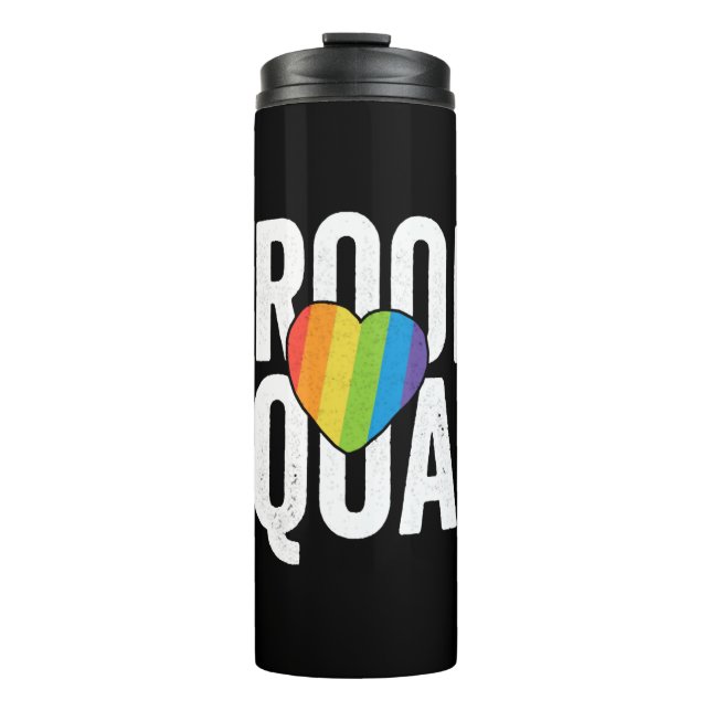 Groom Squad LGBT Pride Gay Bachelor Wedding Thermal Tumbler (Front)
