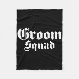 Groom Squad Old School - Bachelor Party - Wedding  Fleece Blanket