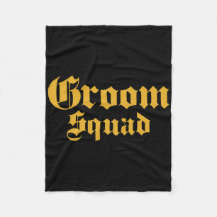 Groom Squad Old School - Bachelor Party - Wedding Fleece Blanket