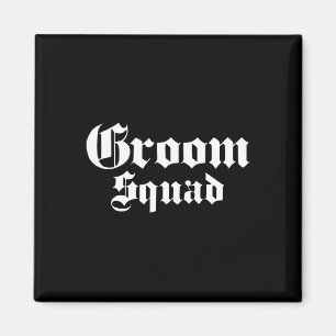 Groom Squad Old School - Bachelor Party - Wedding Magnet