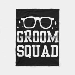 Groom Squad Sayings Bachelor Party Wedding Fleece Blanket