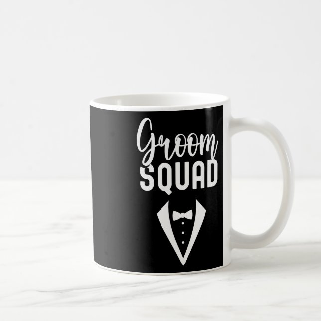 Groom Squad Sayings Party Wedding Bachelor 1  Coffee Mug (Right)