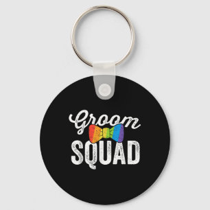 Groom Squad Shirt Lgbt Pride Gay Bachelor Wedding Keychain