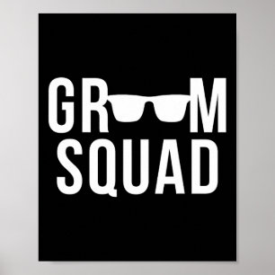 Groom Squad Sungles Wedding Bachelor Party  Poster