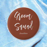 Groom Squad Terracotta Brown White