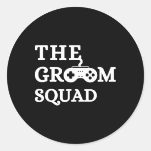 Groom Squad Wedding Bachelor Party Groomsmen Game Classic Round Sticker