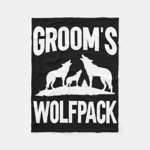 Groom Squad Wolfpack Fleece Blanket