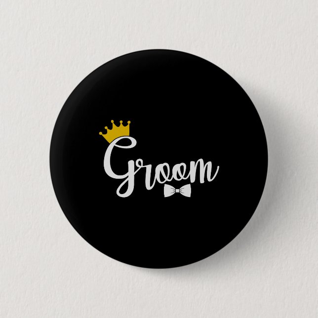 Groom Squat Bachelor Party Wedding Rehearsal Dinne 2 Inch Round Button (Front)