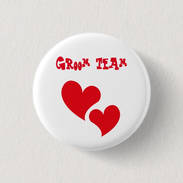 Groom team 1 inch round button (Front)