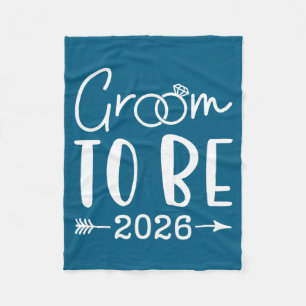 Groom to be 2026 future husband bachelor wedding fleece blanket