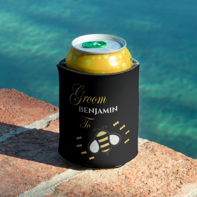 Groom To Be Bachelor Party Personalize Can Cooler (In Situ Pool)