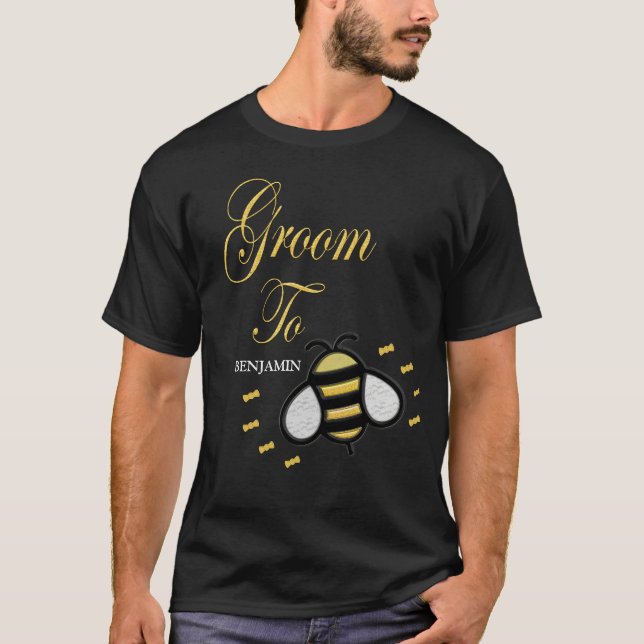 Groom To Be Bachelor Party Personalize T-Shirt (Front)
