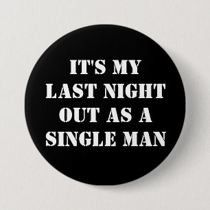 Groom to be bachelor stag do pin badge
