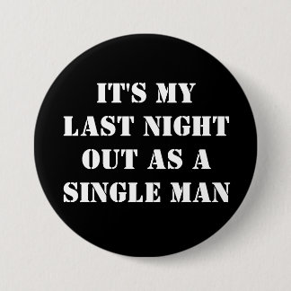 Groom to be bachelor stag do pin badge