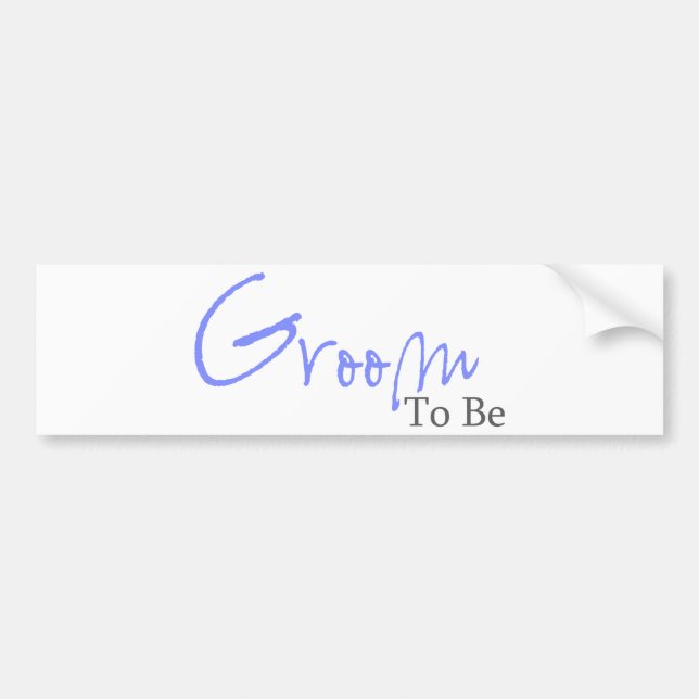 Groom To Be (Blue Script) Bumper Sticker (Front)