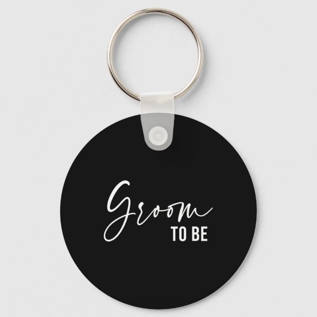 Groom To Be Men Wedding Day Bachelor Party  Keychain (Front)