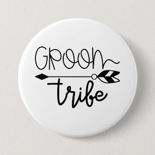 Groom Tribe 3 Inch Round Button