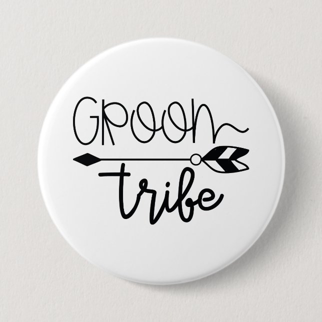 Groom Tribe 3 Inch Round Button (Front)