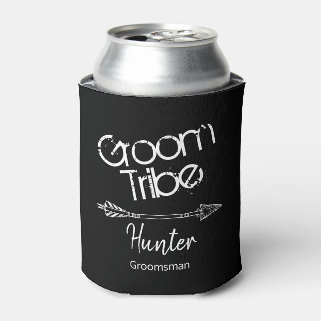 Groom Tribe Can Cooler (Can Front)