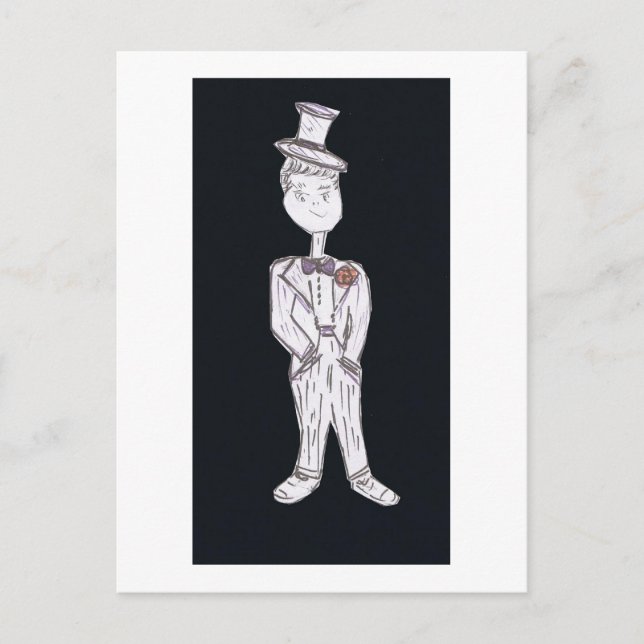 Groom Tuxedo Postcard (Front)