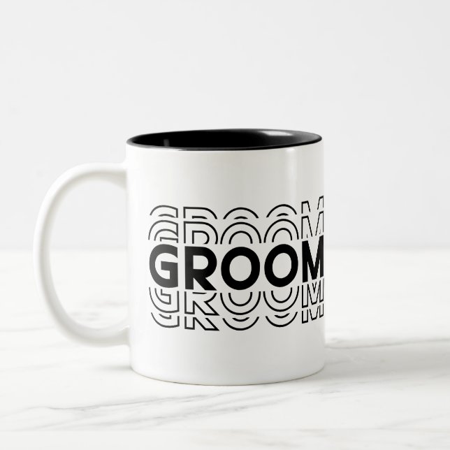 Groom  Two-Tone coffee mug (Left)