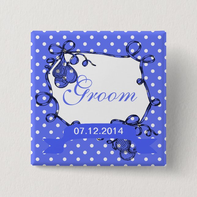 Groom wedding button (Front)