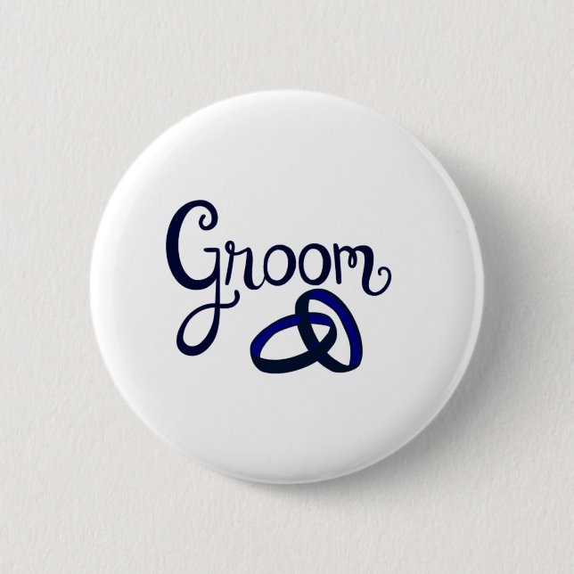 Groom Wedding Favours 2 Inch Round Button (Front)