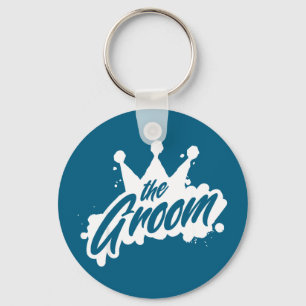 Groom wedding the king shower bachelor party gift keychain