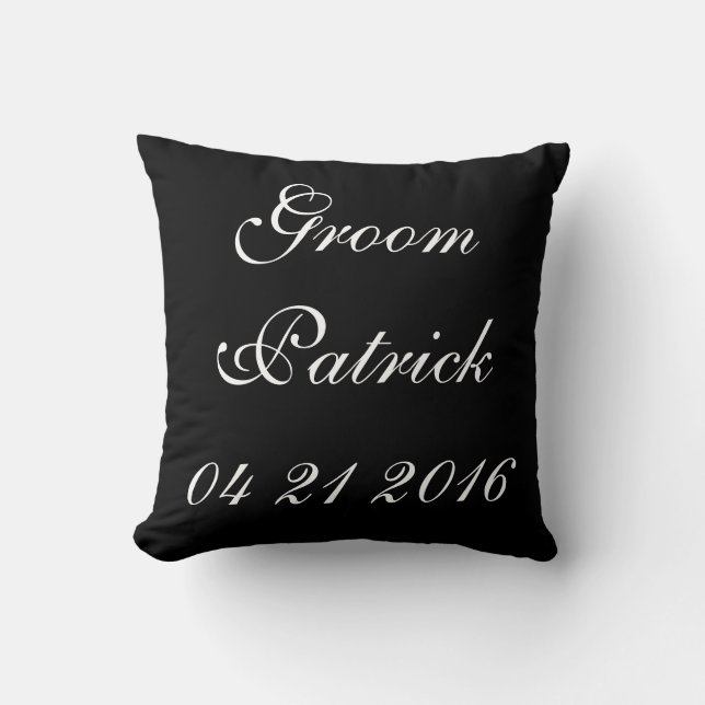 Groom | Wedding Throw Pillow (Front)