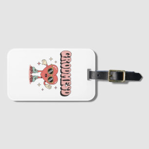 Groomed Cool Heart Character with Sunglasses on Ro Luggage Tag