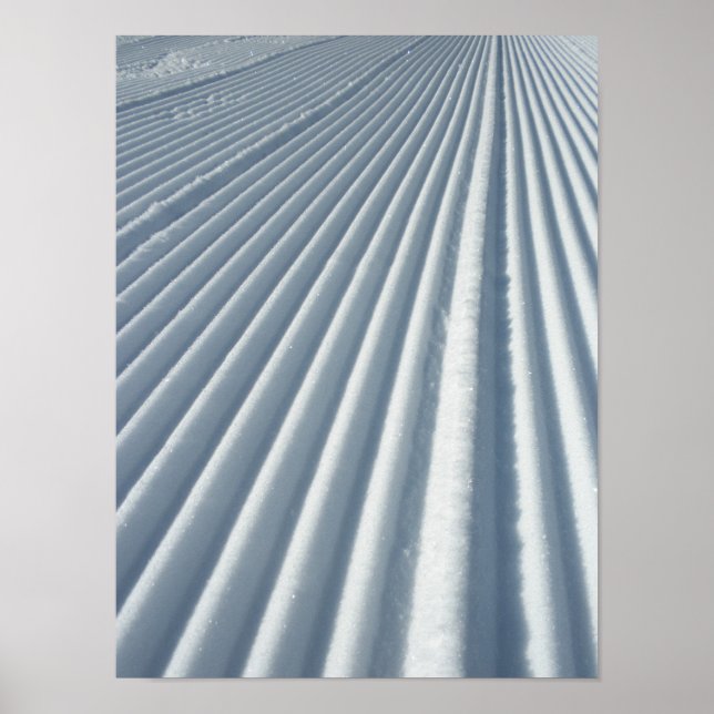 Groomed Ski Snowboard Trail Poster (Front)