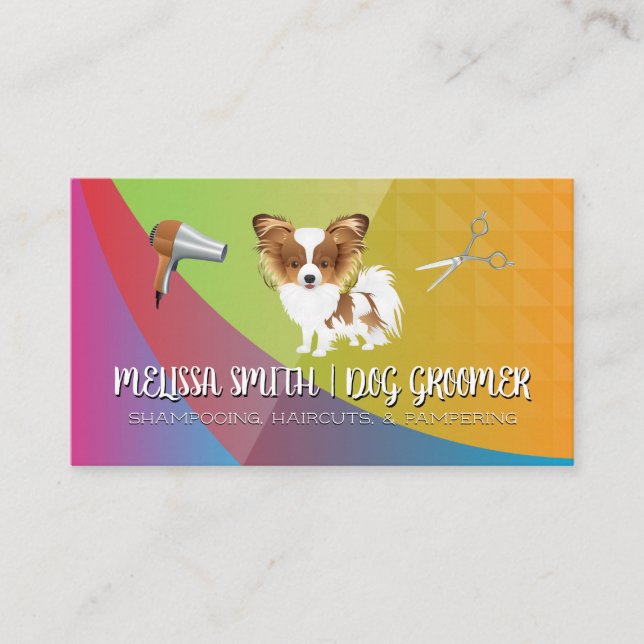 Groomer | Chien mignon | Carte de visite des outil (Devant)