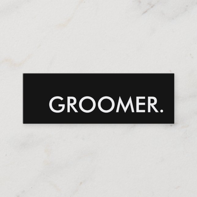 groomer. loyalty punch card (Front)