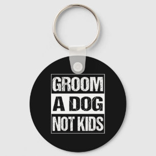 Grooming A Dog Keychain