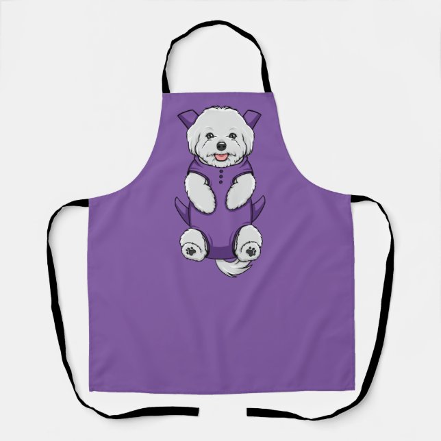 Grooming Apron Front Dog Carrier - Maltese (Front)