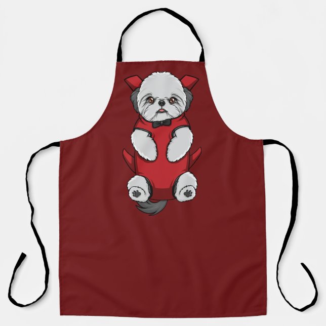 Grooming Apron Front Dog Carrier - Shih Tzu (Front)