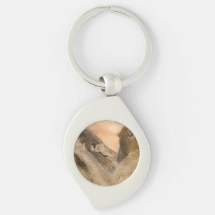 Grooming baboons keychain