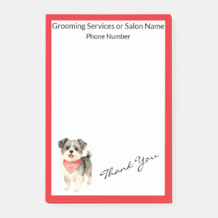 Grooming Dog Personalized Gold Elegant Collection Post-it Notes