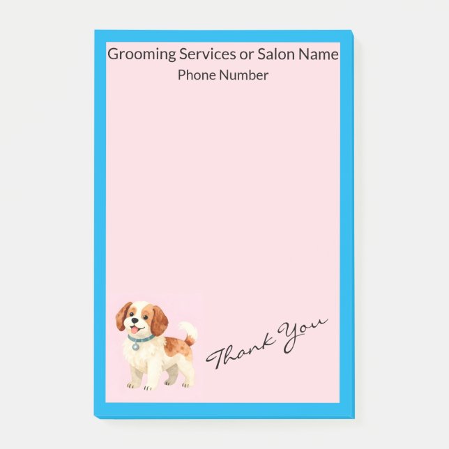 Grooming Personalized Trendy Collection Post-it Notes (Front)