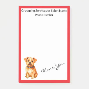Grooming Pet Personalized Gold Elegant Collection Post-it Notes