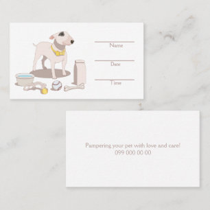 Grooming salon customizable appointment card