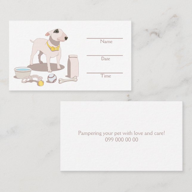 Grooming salon customizable appointment card (Front/Back)