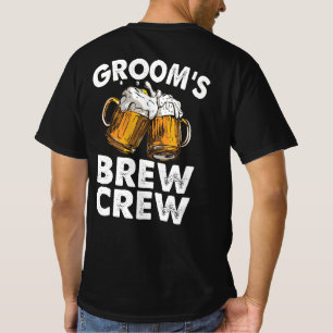 Groom's Brew Crew Funny Groomsmen Bachelor Party T-Shirt