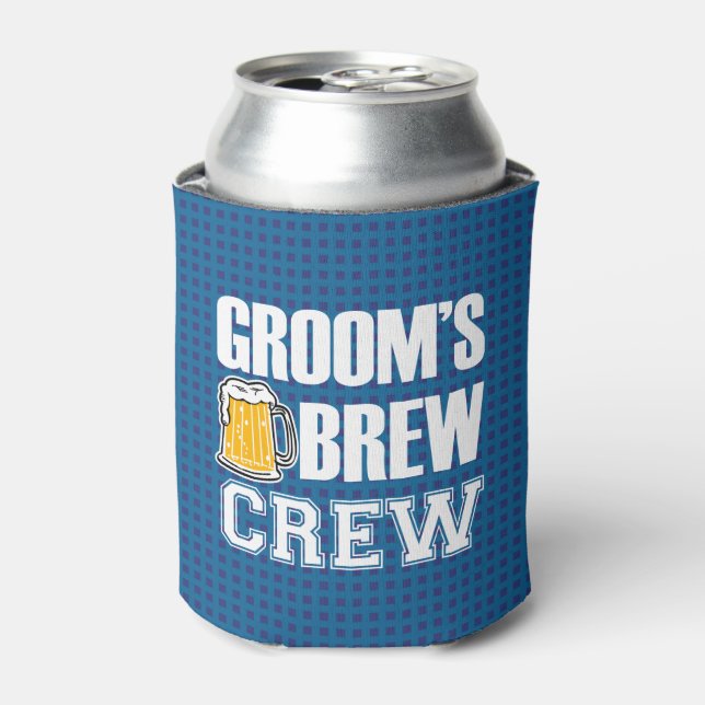 Groom's Brew Crew Groomsmen - Groomsman can beer Cooler (Can Front)