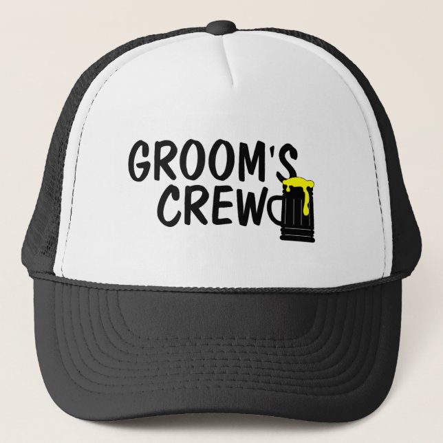 Grooms Crew (Beer) Trucker Hat (Front)
